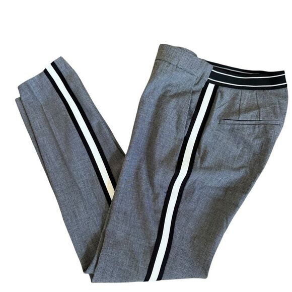 Zara Basic Gray With Stripes Pants Size M - Picture 5 of 11